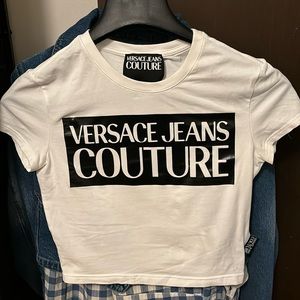 Versace couture cropped top size small